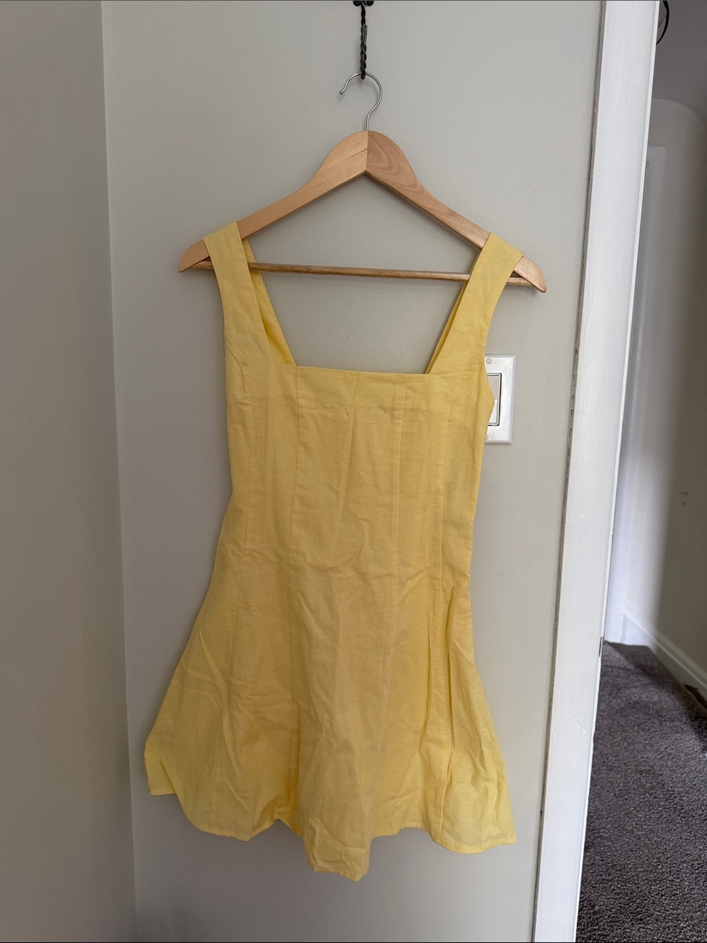 Showpo Yellow Square-Neck Dress